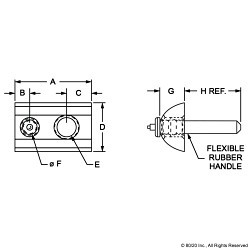 OFFM/3842 Special Nut, Metric, M8 x 1.25, Bright Zinc Plated