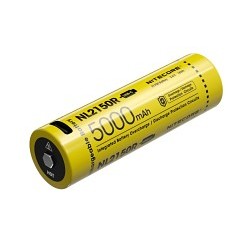 Nitecore NL2150R Rechargeable Li-ion Battery, 3.6 V Nominal, 5000 mAh Nominal Capacity