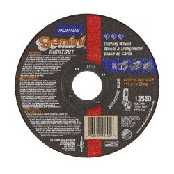 Norton Saint Gobain Gemini® 66252823602 Cut-Off Wheel, 4-1/2 in Wheel Dia, 0.045 in Wheel Thickness, 7/8 in Center Hole, 36 Grit, Aluminum Oxide Abrasive