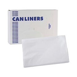 Can Liner, 16 gal, 32 in Length, 24 in Width, Polyethylene, White