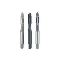 EXO® 1740205 320 High Performance Spiral Point Tap, Right Hand Cutting, #6-32 Thread, H3 Thread Limit, Plug Chamfer, 2 Flutes, TiN Coated, HSS-E