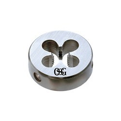 OSG 2734000 Adjustable Round Die, Imperial, 1/8-27 in, NPT, 3/8 in Thickness, 1 in Die Outside Dia, High Speed Steel