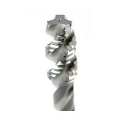 OSG 1432100 107 General Purpose Spiral Flute Tap, Right Hand Cutting, 1/2-13 Thread, H3 Thread Limit, 1.5P-2P Bottoming Chamfer, Right Hand Flute Direction, 3 Flutes, Bright, HSS