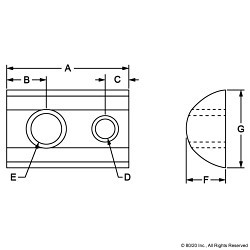 OFFM/3781 Special Nut, SAE, #10-32 in, Steel, Bright Zinc Plated, Material Grade: 1215