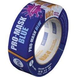Masking Tape, 60 yd Length, 1-1/2 in Width, Blue