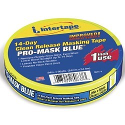 Masking Tape, 60 yd Length, 1 in Width, Blue