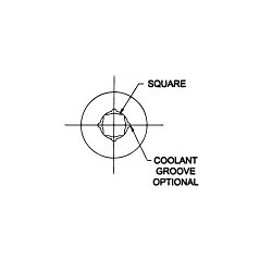 PARLEC 7711CG-087 Tap Adapter, 7/8 in Tap, 0.697 in Tap Shank Dia, 0.7000 in Projection