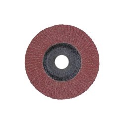 PFERD 62262 Coated Abrasive Flap Disc, 5 in Disc Dia, 5/8-11 in Center Hole, 80 Grit, Medium Grade, Aluminum Oxide Abrasive, Type 27 PFF Flat Disc