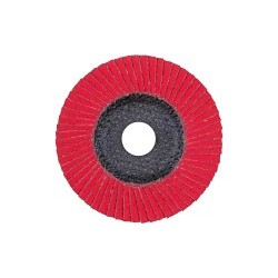 PFERD 62621 Coated Abrasive Flap Disc, 4-1/2 in Disc Dia, 5/8-11 in Center Hole, 40 Grit, Coarse Grade, Ceramic Oxide Abrasive, Type 27 PFC Flat Disc