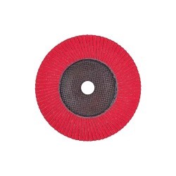 PFERD 62639 Coated Abrasive Flap Disc, 7 in Disc Dia, 5/8-11 in Center Hole, 40 Grit, Coarse Grade, Ceramic Oxide Abrasive, Type 27 PFC Flat Disc
