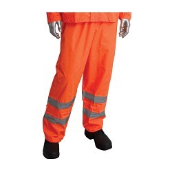 PIP® FALCON™ Viz™ 353-1000OR-2X/3X 2-Piece Rainsuit, 2XL/3XL, Hi-Viz Orange, Polyester, 56 in Waist, 32-1/2 in L Inseam, Concealable Hood