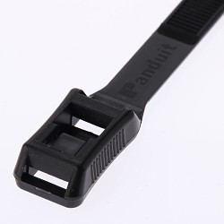 Panduit® HV9100-C0 Cable Tie, 14.4 in Length, 0.35 in Width, 0.076 in Thickness, Nylon 6.6, Black