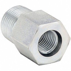 Parker Hannifin Parker® 1/4-4 FHG5-S Adapter, 1/4 x 1/4 in Nominal, Male NPT x Female SAE-ORB, Steel