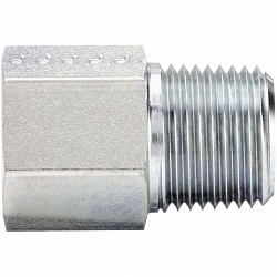 Parker Hannifin Parker® 1/4-4 FHG5-S Adapter, 1/4 x 1/4 in Nominal, Male NPT x Female SAE-ORB, Steel