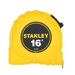 Powers® STANLEY® 30-495 Tape Rule, 16 ft Blade Length, 3/4 in Blade Width, Steel Blade, SAE Measuring System