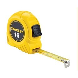 Powers® STANLEY® 30-495 Tape Rule, 16 ft Blade Length, 3/4 in Blade Width, Steel Blade, SAE Measuring System