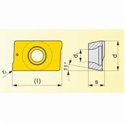 Pramet 6754535 Positive Milling Insert, ANSI Code: APKT -2PDER-M M9325, APKT Insert, 1003 Insert, Carbide, Manufacturer's Grade: M9325, 85 deg Parallelogram Shape