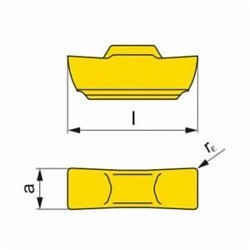 Pramet 6754705 2-Sided Indexable Insert, Rectangle Shape, LCMF Insert, 0313 Insert, Manufacturer's Grade: T8330, PVD Coated, Material Grade: H, K, M, N, P, S