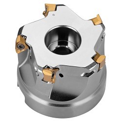 Pramet 7276920 ECON IS90TN10 Indexable Shoulder Mill, 2 in Dia Cutting, Shell Shank, TNGX Insert, Right Hand Cutting, 90 deg Lead Angle