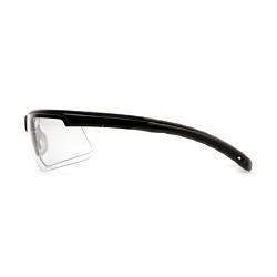 Pyramex® Ever-Lite® SB8610DTM Safety Glasses, H2MAX Anti-Fog/Anti-Scratch, Clear Lens, Wrap Around/Half-Frame Frame, Black, Polycarbonate Frame, Polycarbonate Lens, ANSI Z87.1, CAN/CSA Z94.3-15, CE EN166