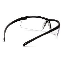 Pyramex® Ever-Lite® SB8610DT Safety Glasses, Anti-Fog Lens Coating, Clear Lens, Black Frame, Polycarbonate Frame, Polycarbonate Lens, 64 mm PD, 79.6 mm Diagonal x 43.3 mm Vertical x 1.8 mm THK Lens, 134.3 mm WD x 163.5 mm OAL