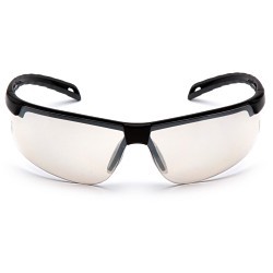 Pyramex® Ever-Lite® SB8680DT Safety Glasses, Anti-Fog Lens Coating, I/O Mirror AF Lens, Black Frame, Polycarbonate Frame, Polycarbonate Lens, 64 mm PD, 79.6 mm Diagonal x 43.3 mm Vertical x 1.8 mm THK Lens, 134.3 mm WD x 163.5 mm OAL