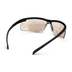 Pyramex® Ever-Lite® SB8680DT Safety Glasses, Anti-Fog Lens Coating, I/O Mirror AF Lens, Black Frame, Polycarbonate Frame, Polycarbonate Lens, 64 mm PD, 79.6 mm Diagonal x 43.3 mm Vertical x 1.8 mm THK Lens, 134.3 mm WD x 163.5 mm OAL