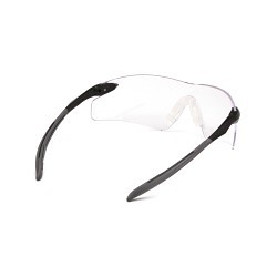 Pyramex® Intrepid II® SB8810S Lightweight Safety Eyewear, Anti-Scratch, Clear Lens, Black/Gray, Polycarbonate Lens, ANSI Z87.1, CAN/CSA Z94.3-15, CE EN166, MIL-PRF 32432