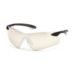 Pyramex® SB8880S Safety Eyewear, Anti-Scratch Lens Coating, Indoor/Outdoor Mirror Lens, Black/Gray Frame, Polycarbonate Lens, ANSI Z87.1, CAN/CSA Z94.3-15, CE EN166, MIL-PRF 32432, Universal