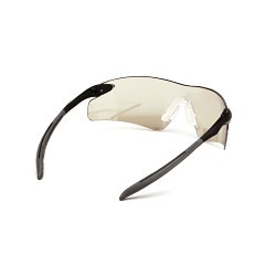 Pyramex® SB8880S Safety Eyewear, Anti-Scratch Lens Coating, Indoor/Outdoor Mirror Lens, Black/Gray Frame, Polycarbonate Lens, ANSI Z87.1, CAN/CSA Z94.3-15, CE EN166, MIL-PRF 32432, Universal