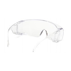 Pyramex Safety Products Solo® S510SJ Safety Glasses, Anti-Scratch Lens Coating, Clear Lens, Frameless, Clear Frame, Polycarbonate Frame, Polycarbonate Lens, ANSI, CE, CSA Specifications Met, 159 mm W x 108 mm L