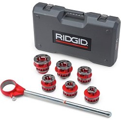 RIDGID® RIDGID® 36475 Ratchet Threader Set, 1/2 to 2 in, NPT Thread