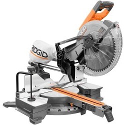 RIDGID® R4222 Dual Bevel Sliding Miter Saw, 12 in Blade, 70 deg Miter Capacity, LED Cut Line Indicator