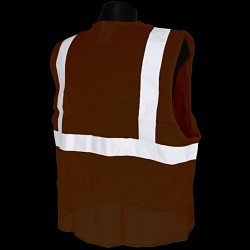 Radians® SV2ZOM-M Economy Safety Vest, Medium, Orange, 100% Polyester Mesh, Zipper Closure, 2 Pockets, ANSI Class: Class 2