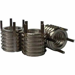 Recoil® 73122 Key Locking Insert, Heavy Duty, Imperial, 3/4-10 Internal Thread, 1-5/8-12 External Thread, 1.12 in Overall Length, C1215 Carbon Steel