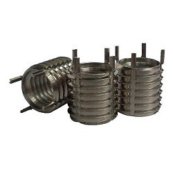 Recoil® 73122 Key Locking Insert, Heavy Duty, Imperial, 3/4-10 Internal Thread, 1-5/8-12 External Thread, 1.12 in Overall Length, C1215 Carbon Steel