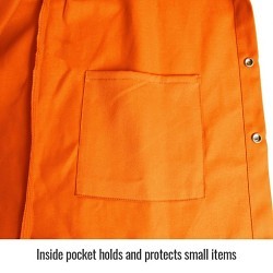 Revco F09-30C-XL Welding Jacket, XL, Cotton, Safety Orange