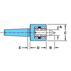 Riten Riten 44105 Live Center, Economy, Taper Shank, 5MT Taper, 1100 lb Maximum Workpiece Weight