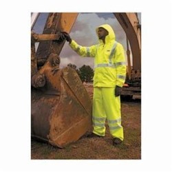 MCR Safety 598RPWXL Luminator™ 598RPW 1-Piece Breathable Rainwear Pant, Men's, 50 in Waist, 32 in L Inseam, Fluorescent Lime, Polyester/Polyurethane/Reflexite Prismatic