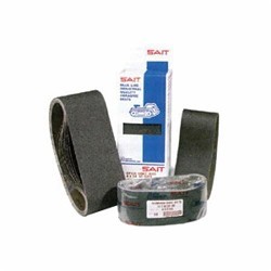 SAIT® 1AX Blue Line™ 57903 Semi-Friable Coated Abrasive Belt, 4 in W x 24 in L, 50 Grit, Medium Grade, Aluminum Oxide Abrasive, Cotton Backing