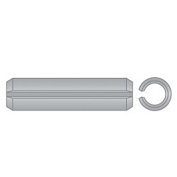 SPIROL® SPS6P-156-1000 Standard Duty Slotted SPS6P-156-1000, 5/32 in Dia Nominal, 1 in OAL, Stainless Steel, Passivated, 316 Grade
