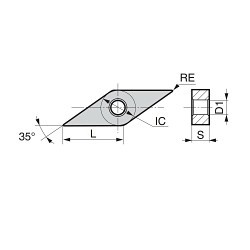 SUMITOMO VNMG331ESU-AC820P Turning Insert, ANSI Code: VNMG331ESU-AC820P, VNMG Insert, Material Grade: P, 331 Insert, Diamond Shape, 16 Seat, Negative Rake, Neutral Cutting, For Use On Steel, Carbide, Manufacturer's Grade: AC820P