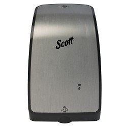 Scott® 32508 MOD* Cassette Electronic Touchless Skin Care Dispenser, Faux Stainless, 1200 mL Capacity, 11.69 in OAL, Plastic