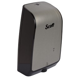 Scott® 32508 MOD* Cassette Electronic Touchless Skin Care Dispenser, Faux Stainless, 1200 mL Capacity, 11.69 in OAL, Plastic