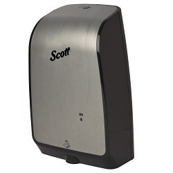 Scott® 32508 MOD* Cassette Electronic Touchless Skin Care Dispenser, Faux Stainless, 1200 mL Capacity, 11.69 in OAL, Plastic