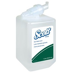 Scott® 35365 Skin Relief Lotion, 1 L, Bottle, Lotion, Unscented, White