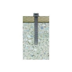 Simpson Strong-Tie® THD25134H Heavy Duty Screw Anchor, 1/4 in Dia, 1-3/4 in OAL, Hex Washer Head Drive, Carbon Steel, 1-5/8 in D Min Embedment