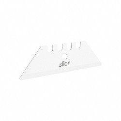 Slice™ 10524 Safety Blade, Ceramic, Double Sided Blade, 2-11/32 in Blade Length, 3/4 in Blade Width, Compatible With: 54ZW64, 55EK43, 55EK44, SLICE Scrapers, SLICE Utility Knives, 0.03125 in Thickness