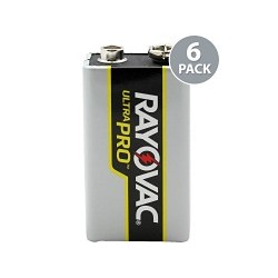 Spectrum Brands Rayovac® AL-9V Alkaline Battery, Alkaline Chemical System, 9 V Nominal Voltage