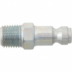 Speedaire 30E741 Quick Connect Hose Coupling, Steel, Silver